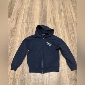 MV Sport Montauk Kids Navy Blue Zip Up Hoodie Sweatshirt Size S Surf Club NY